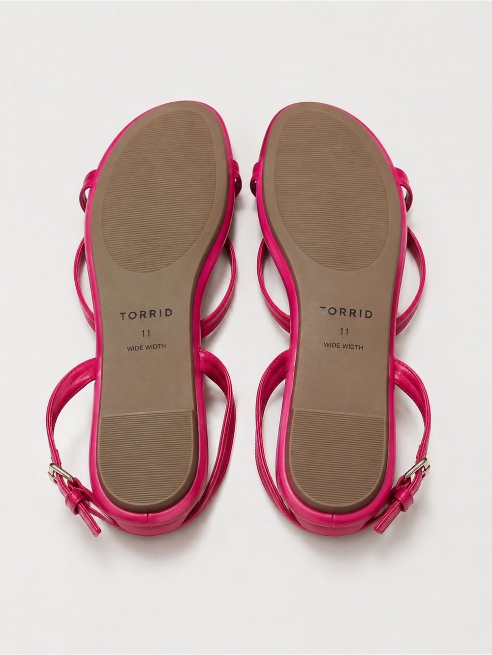 Torrid Hot Pink Strappy Flat Sandals - Picture 2 of 2